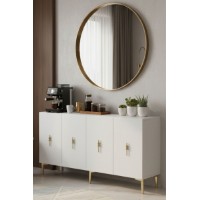 Dulăpior Hanah Home Salkim 150 White Gold imaginea #4 — magazin online Desire.md