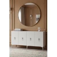 Dulăpior Hanah Home Salkim 150 White Silver