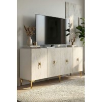Dulăpior Hanah Home Salkim 150 White Travertine Gold imaginea #3 — magazin online Desire.md
