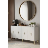 Dulăpior Hanah Home Salkim 150 White Travertine Gold imaginea #4 — magazin online Desire.md