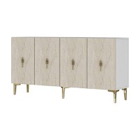 Dulăpior Hanah Home Salkim 150 White Travertine Gold imaginea #5 — magazin online Desire.md