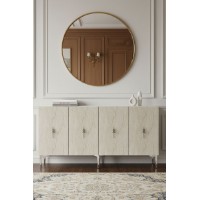 Dulăpior Hanah Home Salkim 150 White Travertine Silver