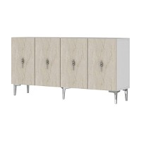 Dulăpior Hanah Home Salkim 150 White Travertine Silver imaginea #4 — magazin online Desire.md