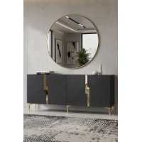 Dulăpior Hanah Home Evva 150 Anthracite Gold imaginea #2 — magazin online Desire.md