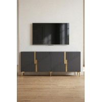 Dulăpior Hanah Home Evva 150 Anthracite Gold imaginea #3 — magazin online Desire.md