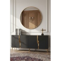 Dulăpior Hanah Home Evva 150 Anthracite Gold imaginea #4 — magazin online Desire.md