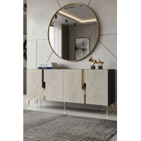 Dulăpior Hanah Home Evva 150 Anthracite Travertine Gold imaginea #3 — magazin online Desire.md