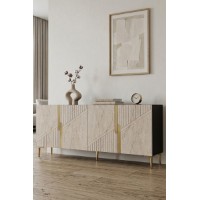Dulăpior Hanah Home Evva 150 Anthracite Travertine Gold imaginea #4 — magazin online Desire.md