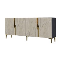 Dulăpior Hanah Home Evva 150 Anthracite Travertine Gold imaginea #6 — magazin online Desire.md