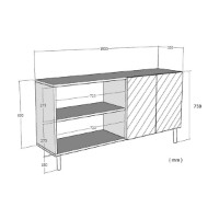 Dulăpior Hanah Home Evva 150 White Silver imaginea #9 — magazin online Desire.md