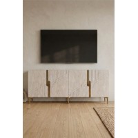 Dulăpior Hanah Home Evva 150 White Travertine Gold imaginea #2 — magazin online Desire.md