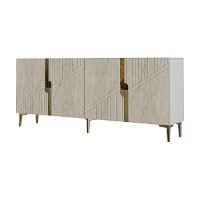 Dulăpior Hanah Home Evva 150 White Travertine Gold imaginea #5 — magazin online Desire.md