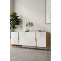 Dulăpior Hanah Home Evva 150 Sapphire Oak White Gold imaginea #3 — magazin online Desire.md