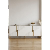 Dulăpior Hanah Home Evva 150 Sapphire Oak White Gold imaginea #4 — magazin online Desire.md