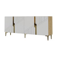 Dulăpior Hanah Home Evva 150 Sapphire Oak White Gold imaginea #5 — magazin online Desire.md