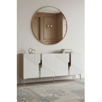 Dulăpior Hanah Home Evva 150 Sapphire Oak White Silver imaginea #2 — magazin online Desire.md