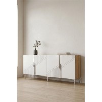 Dulăpior Hanah Home Evva 150 Sapphire Oak White Silver imaginea #4 — magazin online Desire.md