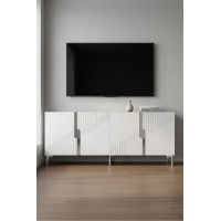 Dulăpior Hanah Home Evva 150 Sapphire Oak White Silver imaginea #5 — magazin online Desire.md