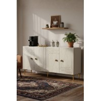 Dulăpior Hanah Home Lessi 150 White Travertine imaginea #2 — magazin online Desire.md