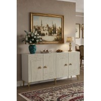 Dulăpior Hanah Home Lessi 150 White Travertine imaginea #4 — magazin online Desire.md