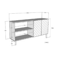 Dulăpior Hanah Home Lessi 150 White Travertine imaginea #9 — magazin online Desire.md