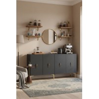 Dulăpior Hanah Home Salkim 150 Gold Anhtracite imaginea #2 — magazin online Desire.md