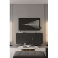 Dulăpior Hanah Home Salkim 150 Gold Anhtracite imaginea #3 — magazin online Desire.md