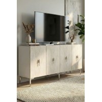 Dulăpior Hanah Home Salkim 150 White Silver Travertine imaginea #2 — magazin online Desire.md