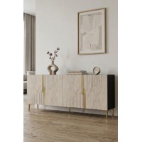 Dulăpior Hanah Home Evva 150 Anthracite Gold Travertine