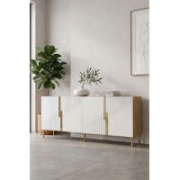 Dulăpior Hanah Home Evva 150 Sapphire Oak Gold White imaginea #2 — magazin online Desire.md