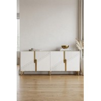 Dulăpior Hanah Home Evva 150 Sapphire Oak Gold White imaginea #3 — magazin online Desire.md