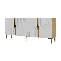 Dulăpior Hanah Home Evva 150 Sapphire Oak Gold White imaginea #4 — magazin online Desire.md