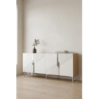 Dulăpior Hanah Home Evva 150 Sapphire Oak Silver White