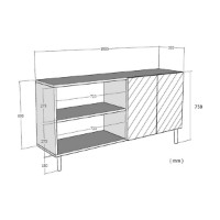 Dulăpior Hanah Home Evva 150 Sapphire Oak Silver White imaginea #7 — magazin online Desire.md
