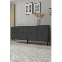 Dulăpior Hanah Home Yuka 180 Anthracite imaginea #2 — magazin online Desire.md