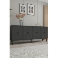 Dulăpior Hanah Home Yuka 180 Anthracite imaginea #3 — magazin online Desire.md