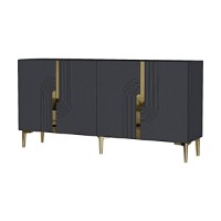 Dulăpior Hanah Home Meyra 180 Anthracite Gold imaginea #5 — magazin online Desire.md