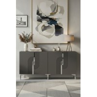 Dulăpior Hanah Home Meyra 180 Anthracite Silver imaginea #2 — magazin online Desire.md