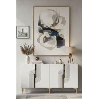 Dulăpior Hanah Home Meyra 180 White Gold