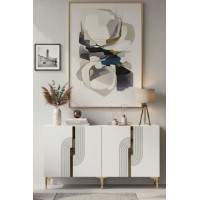 Dulăpior Hanah Home Meyra 180 White Gold imaginea #2 — magazin online Desire.md