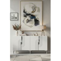 Dulăpior Hanah Home Meyra 180 White Silver