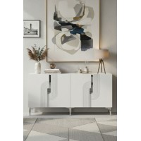 Dulăpior Hanah Home Meyra 180 White Silver imaginea #2 — magazin online Desire.md
