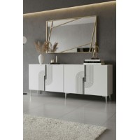 Dulăpior Hanah Home Meyra 180 White Silver imaginea #3 — magazin online Desire.md