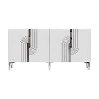 Dulăpior Hanah Home Meyra 180 White Silver imaginea #4 — magazin online Desire.md