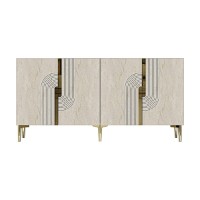 Dulăpior Hanah Home Meyra 180 White Travertine Gold imaginea #4 — magazin online Desire.md