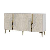 Dulăpior Hanah Home Meyra 180 White Travertine Gold imaginea #5 — magazin online Desire.md