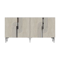 Dulăpior Hanah Home Meyra 180 White Travertine Silver imaginea #4 — magazin online Desire.md