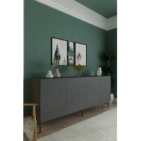Dulăpior Hanah Home Ferrro 180 Anthracite imaginea #3 — magazin online Desire.md