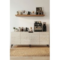 Dulăpior Hanah Home Ferrro 180 White Travertine imaginea #2 — magazin online Desire.md