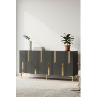 Dulăpior Hanah Home Nota 150 Anthracite Gold